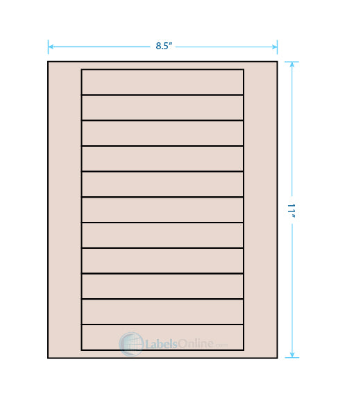 6" x .946" - 11 up - Pastel Tan