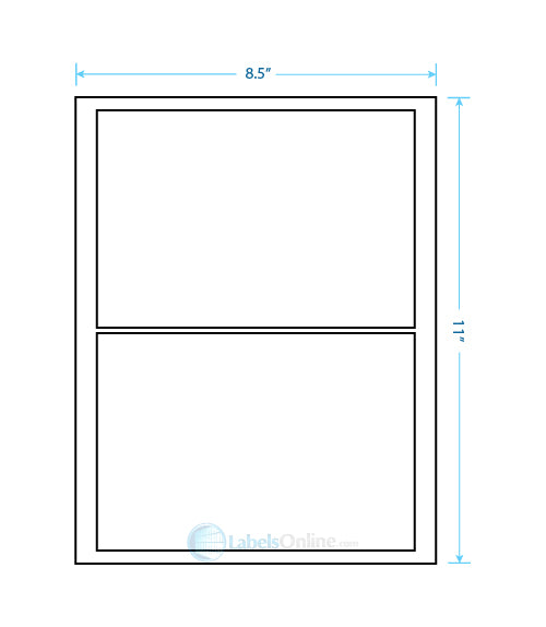 7.5" x 5.125" - 2 up - Aggressive Adhesive