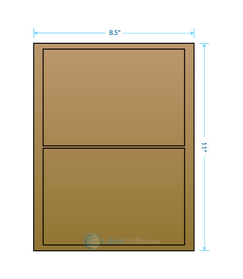 7.5" x 5.125" - 2 up - Brown Kraft