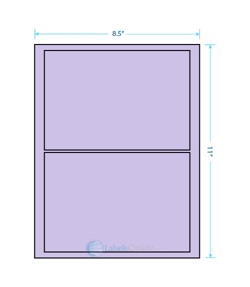 7.5" x 5.125" - 2 up - Pastel Purple