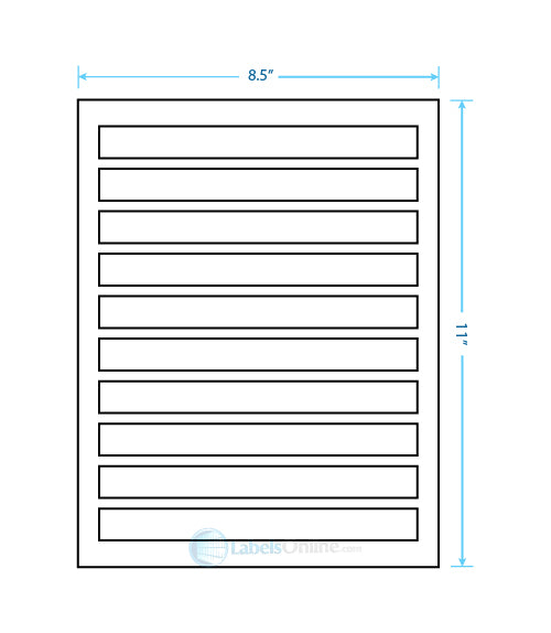 7.5" x .75" - 10 up - Clear Matte (Laser / Inkjet)