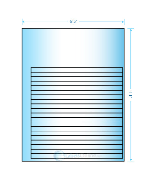 7.625" x .375" - 20 up - Mid Gloss (Laser)