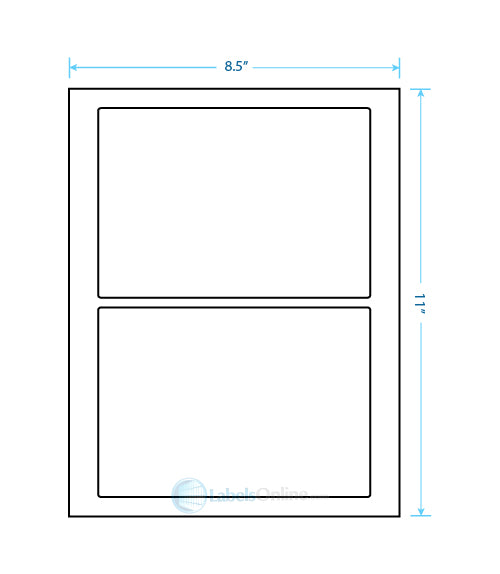 7" x 4.875" - 2 up - Clear Matte