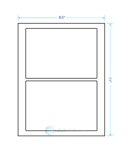 7" x 4.875" - 2 up - Clear Matte
