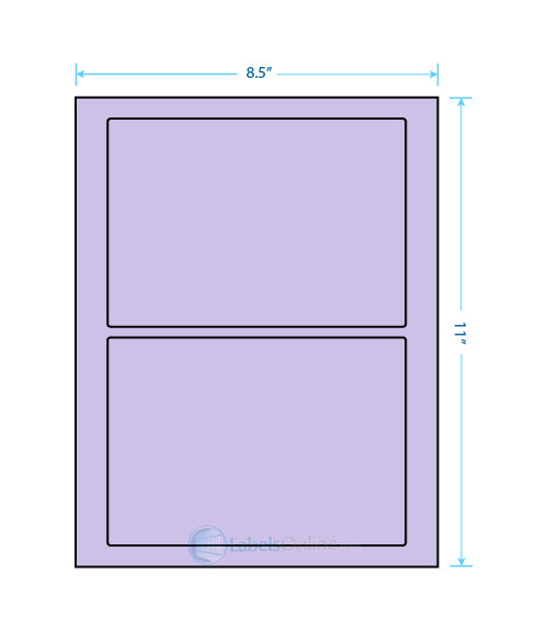 7" x 4.875" - 2 up - Pastel Purple