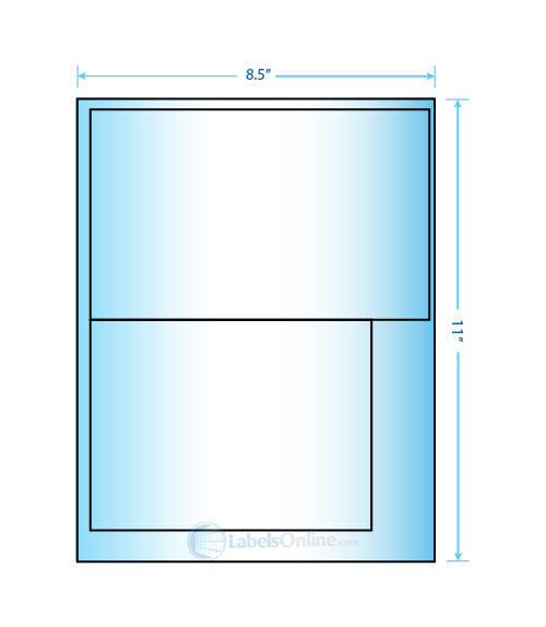 8.0625" x 5" / 6.25" x 4.25" - 2 up - Premium High Gloss (Laser)