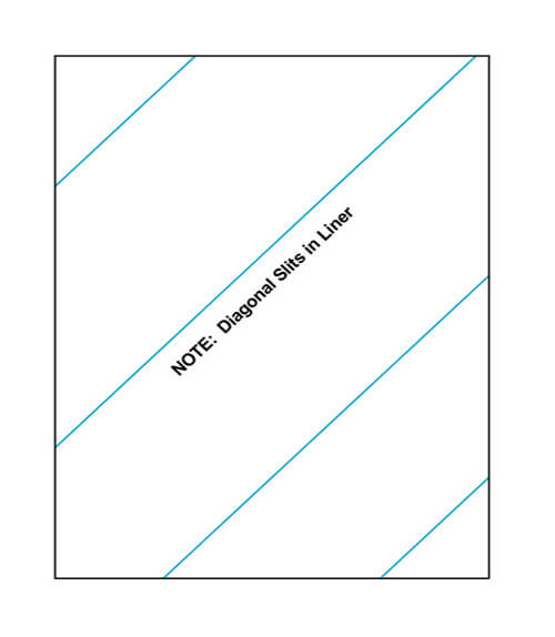 8 1/2" x 11" Laser/Inkjet Labels - Diagonal Liner Slit; 1 up; 1000 sheets/case - Standard White Matte
