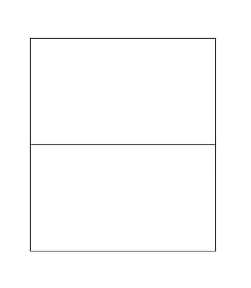 8 1/2" x 5 1/2" Laser/Inkjet Labels; 2 up; 1000 sheets/case - Standard White Matte