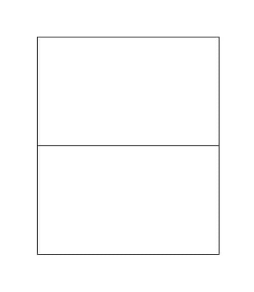 8 1/2" x 5 1/2" Laser/Inkjet Labels; 2 up; 250 sheets/case - Standard White Matte