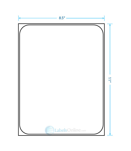 8.25" x 10.75" - 1 up - Crystal Clear (Laser)