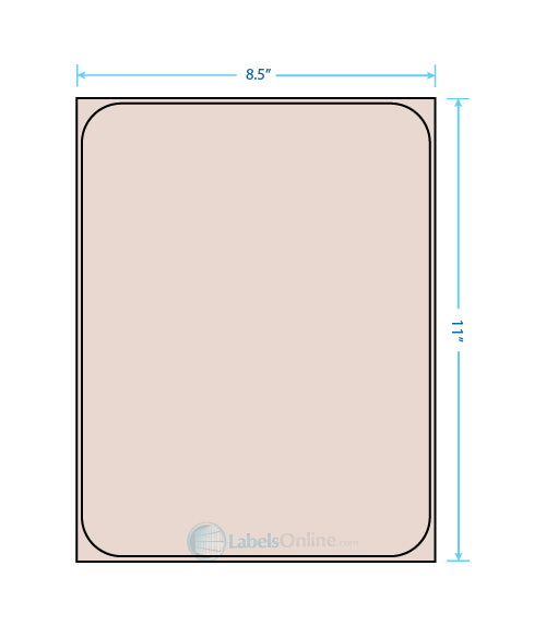 8.25" x 10.75" - 1 up - Pastel Tan (Laser)