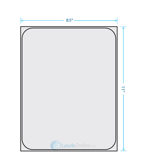 8.25" x 10.75" - 1 up - Recycled (Laser / Inkjet)