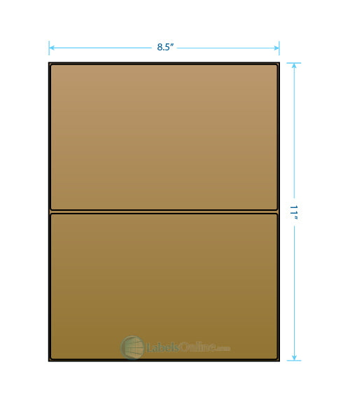 8.375" x 5.375" - 2 up - Brown Kraft