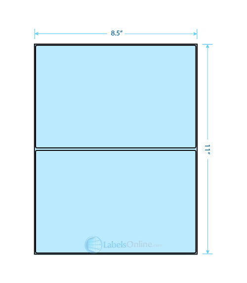 8.375" x 5.375" - 2 up - Pastel Blue