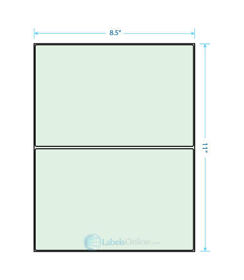 8.375" x 5.375" - 2 up - Pastel Green