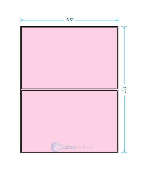 8.375" x 5.375" - 2 up - Pastel Pink