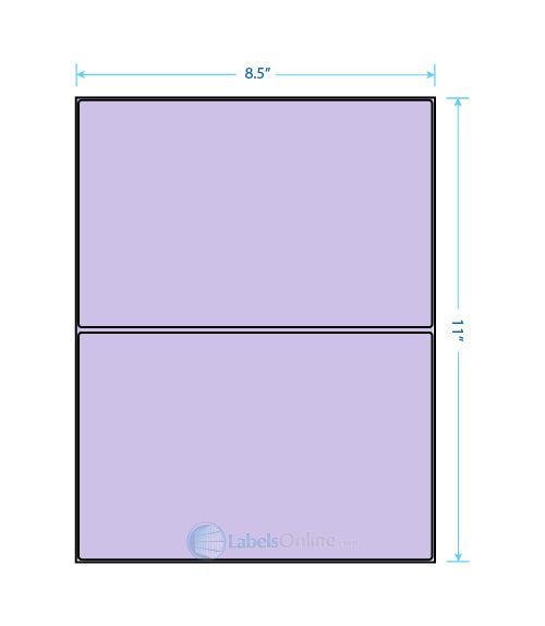 8.375" x 5.375" - 2 up - Pastel Purple