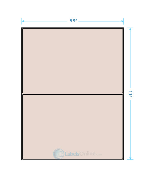 8.375" x 5.375" - 2 up - Pastel Tan