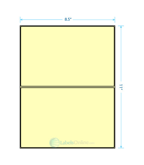 8.375" x 5.375" - 2 up - Pastel Yellow