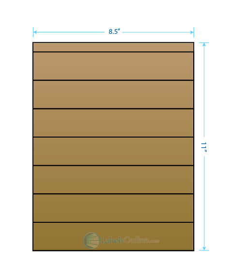 8.5" x 1.5" - 7 up - Brown Kraft