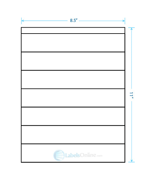 8.5" x 1.5" - 7 up - Clear Matte