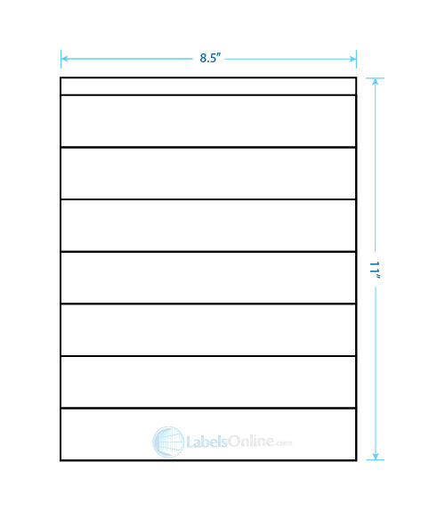 8.5" x 1.5" - 7 up - Matte Litho