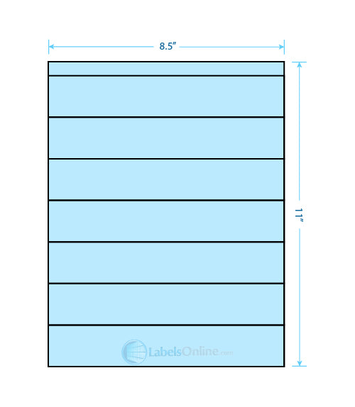 8.5" x 1.5" - 7 up - Pastel Blue