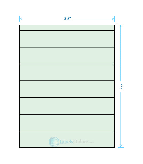 8.5" x 1.5" - 7 up - Pastel Green
