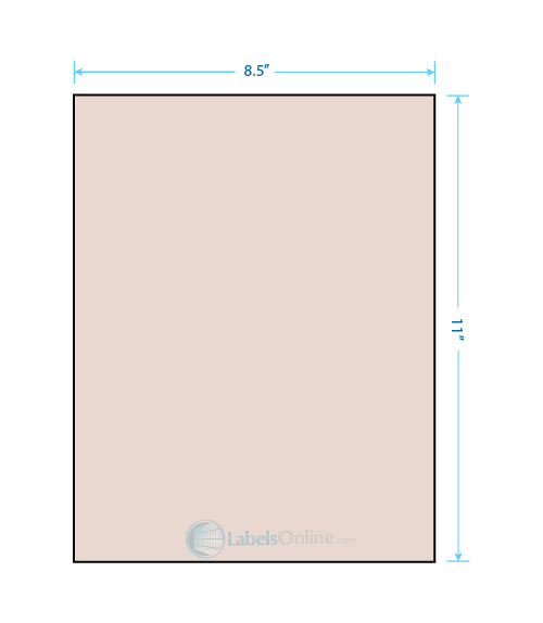 8.5" x 11" - 1 up; 1 Vertical Back Slit - Pastel Tan