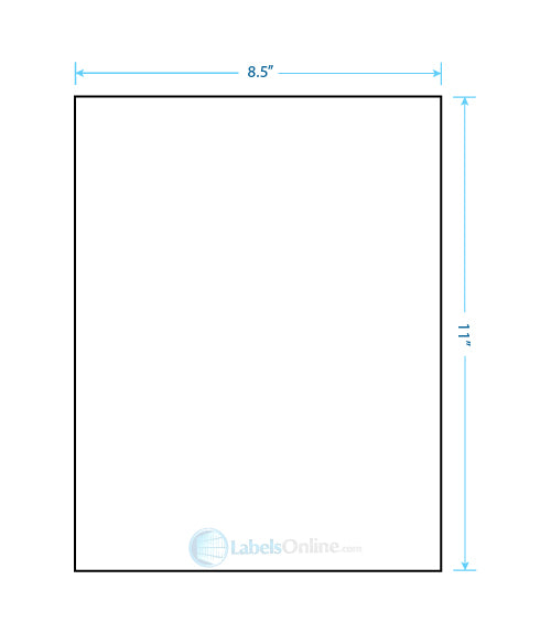 8.5" x 11" - 1 up; 2 Vertical Back Slits - Aggressive Adhesive