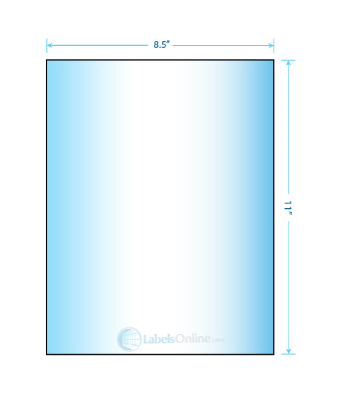 8.5" x 11" - 1 up; 3 Vertical Back Slits - High Gloss