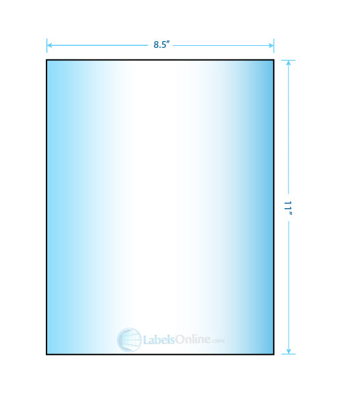 8.5" x 11" - 1 up; 3 Vertical Back Slits - Mid Gloss