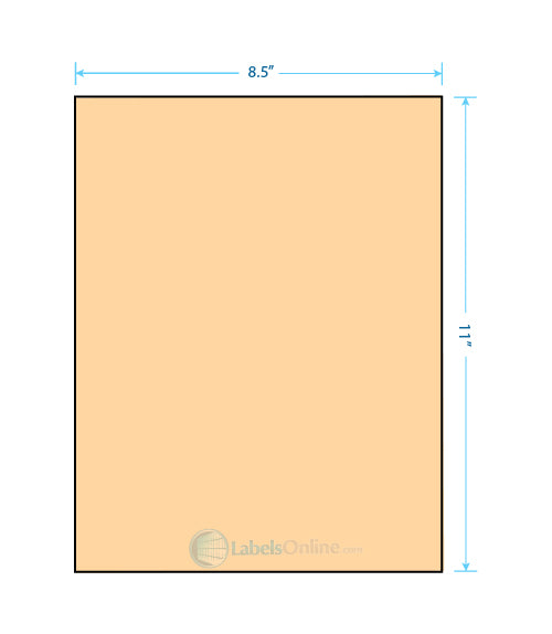8.5" x 11" - 1 up; 3 Vertical Back Slits - Pastel Orange