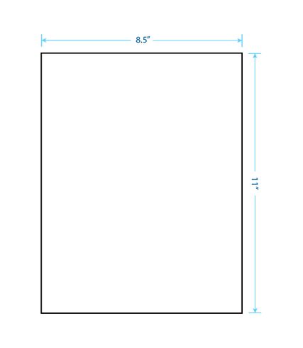 8.5" x 11" Laser/Inkjet Labels; 1 up (1,000 labels/case) - Standard White Matte