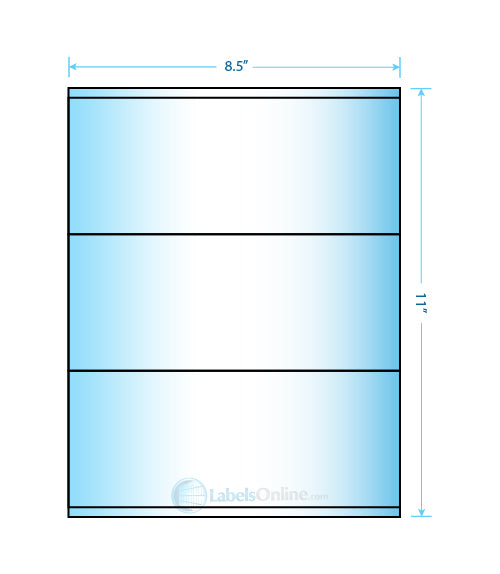 8.5" x 3.5" - 3 up - High Gloss