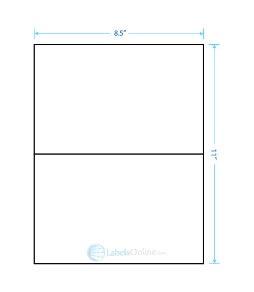 8.5" x 5.5" Barcode Labels - 2 up - All Temp Freezer