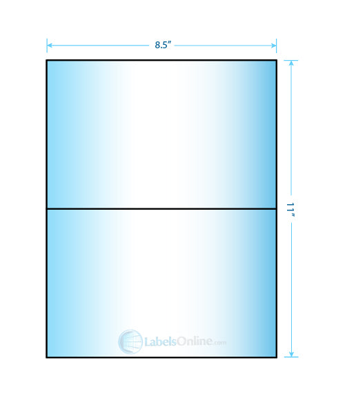 8.5" x 5.5" Barcode Labels - 2 up - High Gloss