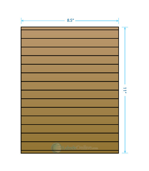 8.5" x .75" - 14 up - Brown Kraft (Laser / Inkjet)