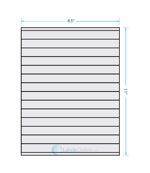 8.5" x .75" - 14 up - Recycled (Laser / Inkjet)