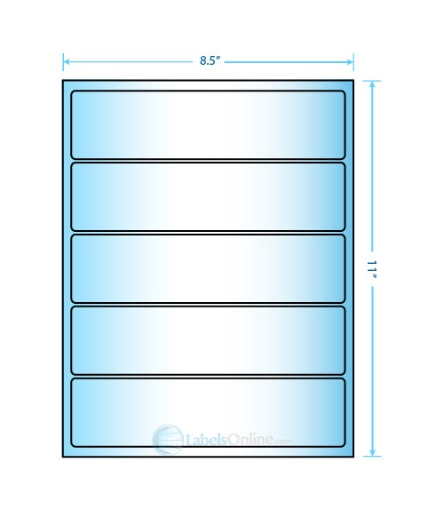 8" x 2" - 5 up - Premium High Gloss (Laser)
