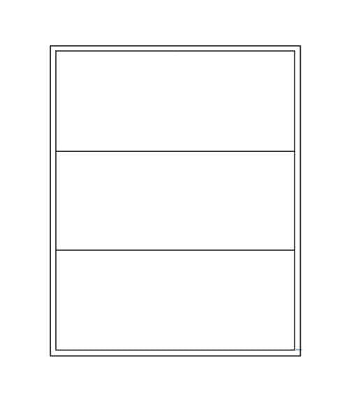 8" x 3 1/2" Laser/Inkjet VICS Carton Labels; 3 up; 100 sheets/case - Standard White Matte
