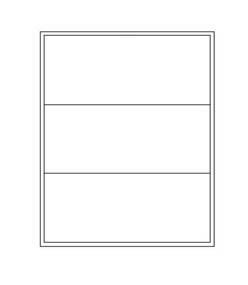 8" x 3 1/2" Laser/Inkjet VICS Carton Labels; 3 up; 250 sheets/case - Standard White Matte