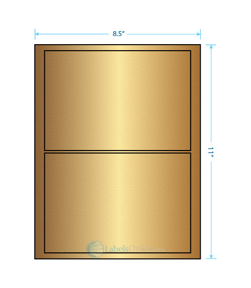 8" x 3.5" - 3 up - Gold Foil