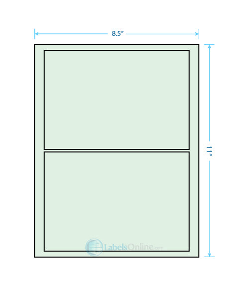 8" x 3.5" - 3 up - Pastel Green