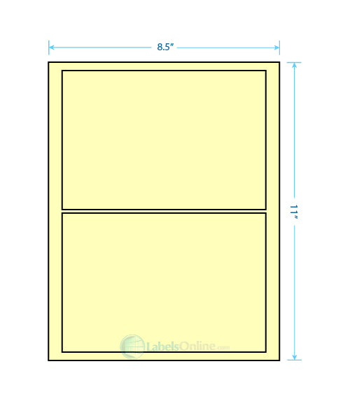 8" x 3.5" - 3 up - Pastel Yellow