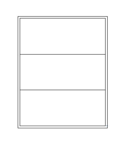 8" x 3.5" - 3 up - Standard White Matte