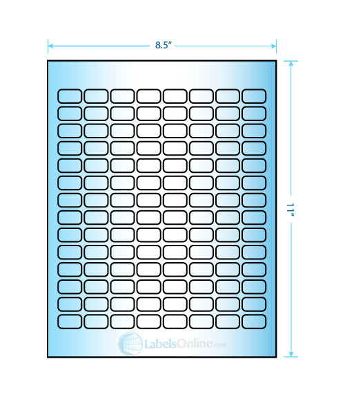.875" x .5" - 112 up - Photo Gloss