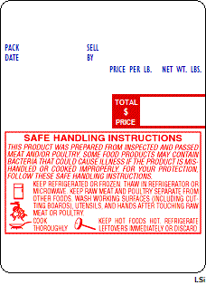 DIGI Prepack (60mm x 80mm) UPC, Safe Handling for Meat and Poultry Scale Labels (5,400 labels/case)