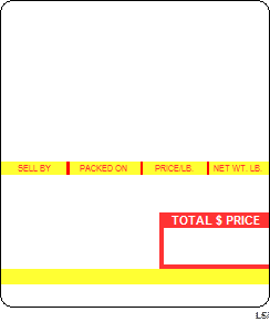Ishida (64mm x 73mm) AC-1000, AC-2000, AC-3000, AC-4000, BC-3000, BC-4000 UPC, Expanded Text Scale Labels (6300 labels/case)