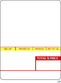 Ishida (64mm x 85mm) AC-300, AC-1000, AC-2000, AC-3000, AC-4000, BC-3000, BC-4000 UPC, Ingredients Scale Labels (5400 labels/case)
